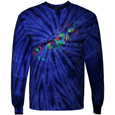Tropic Reptile Zoo Keeper Gift Idea Iguana Tie-Dye Long Sleeve Shirt