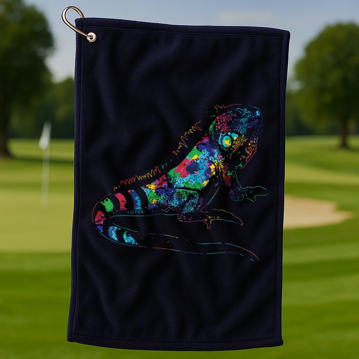 Tropic Reptile Zoo Keeper Gift Idea Iguana Golf Towel