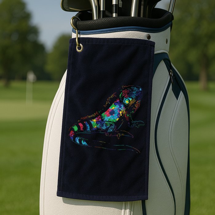 Tropic Reptile Zoo Keeper Gift Idea Iguana Golf Towel