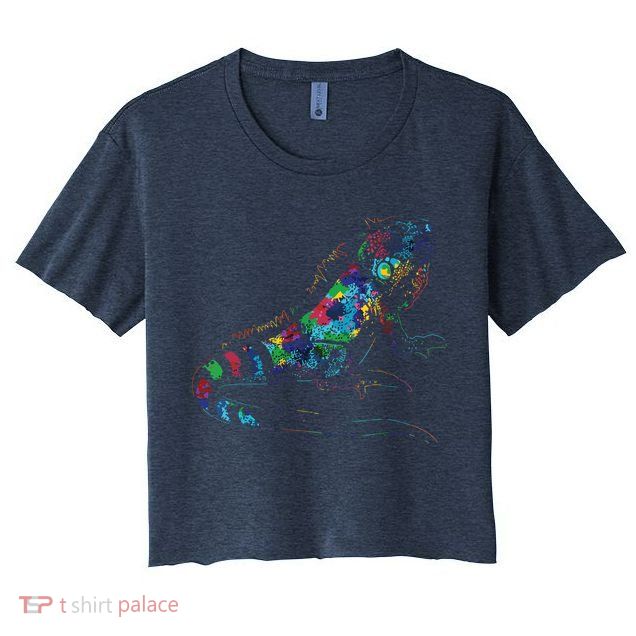Tropic Reptile Zoo Keeper Gift Idea Iguana Crop Top