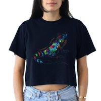 Tropic Reptile Zoo Keeper Gift Idea Iguana Crop Top