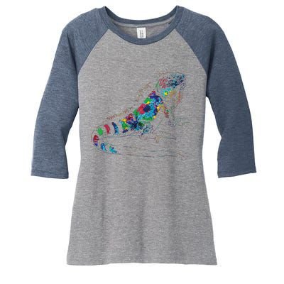 Tropic Reptile Zoo Keeper Gift Idea Iguana Women's Tri-Blend 3/4-Sleeve Raglan Shirt