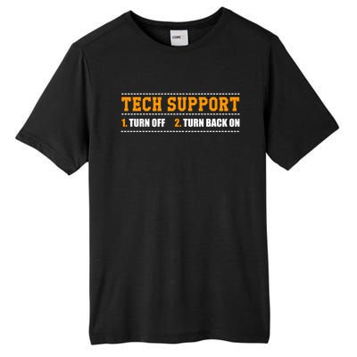 Tech Support 101 For Dummies Cool Gift Funny Tech Support Checklist Gift Tall Fusion ChromaSoft Performance T-Shirt