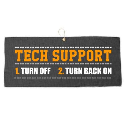 Tech Support 101 For Dummies Cool Gift Funny Tech Support Checklist Gift Large Microfiber Waffle Golf Towel