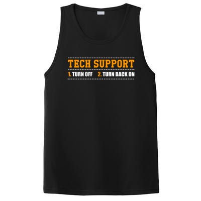 Tech Support 101 For Dummies Cool Gift Funny Tech Support Checklist Gift PosiCharge Competitor Tank