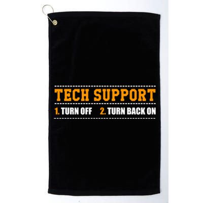 Tech Support 101 For Dummies Cool Gift Funny Tech Support Checklist Gift Platinum Collection Golf Towel