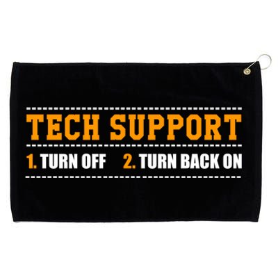 Tech Support 101 For Dummies Cool Gift Funny Tech Support Checklist Gift Grommeted Golf Towel