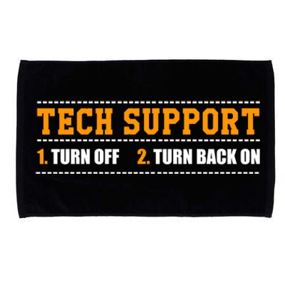 Tech Support 101 For Dummies Cool Gift Funny Tech Support Checklist Gift Microfiber Hand Towel