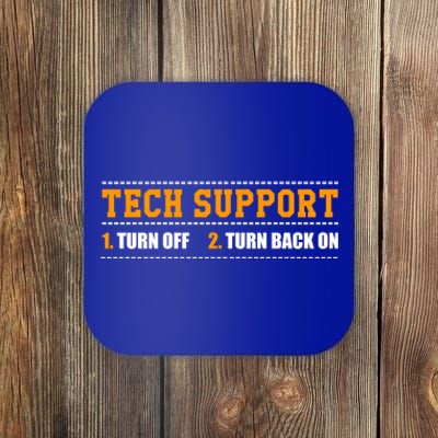 Tech Support 101 For Dummies Cool Gift Funny Tech Support Checklist Gift Coaster