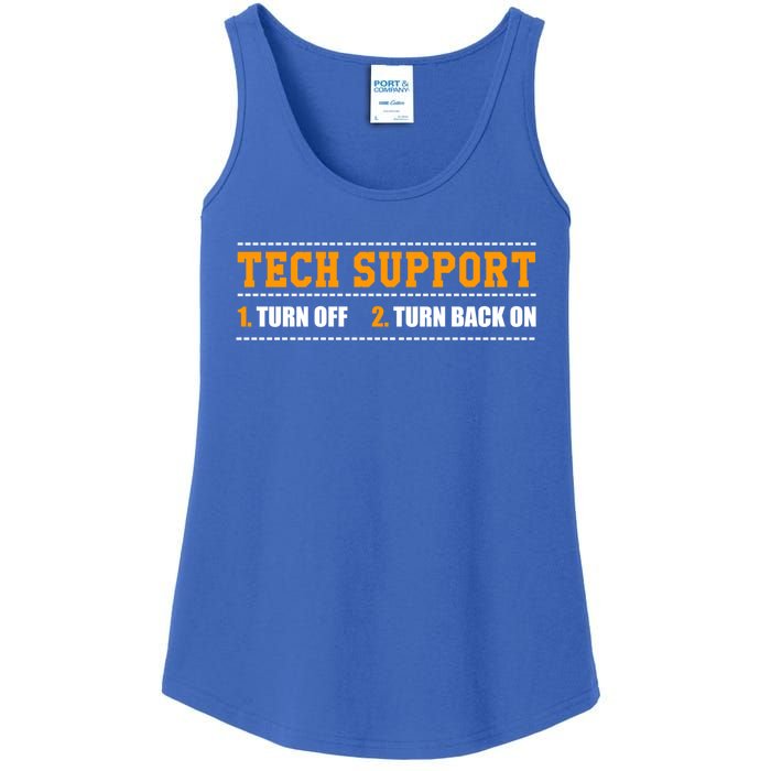 Tech Support 101 For Dummies Cool Gift Funny Tech Support Checklist Gift Ladies Essential Tank