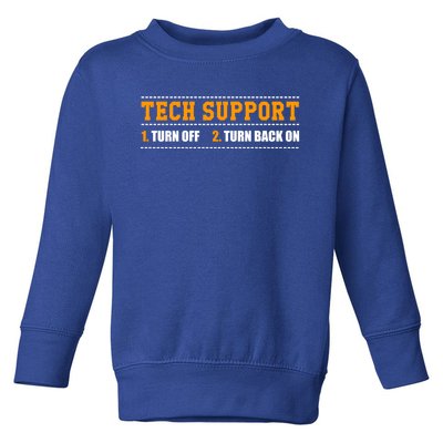 Tech Support 101 For Dummies Cool Gift Funny Tech Support Checklist Gift Toddler Sweatshirt