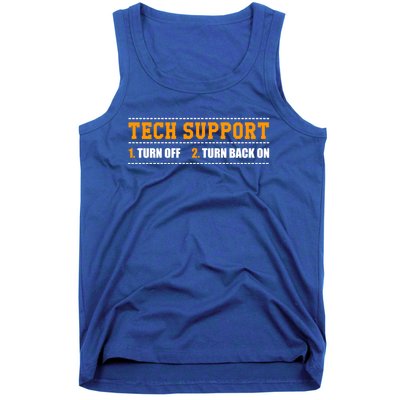 Tech Support 101 For Dummies Cool Gift Funny Tech Support Checklist Gift Tank Top