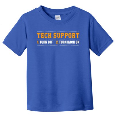 Tech Support 101 For Dummies Cool Gift Funny Tech Support Checklist Gift Toddler T-Shirt