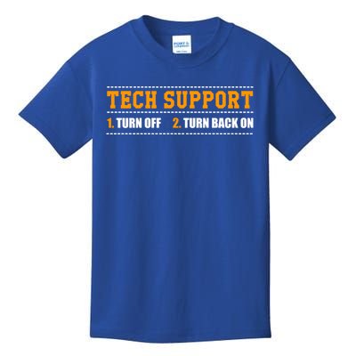 Tech Support 101 For Dummies Cool Gift Funny Tech Support Checklist Gift Kids T-Shirt