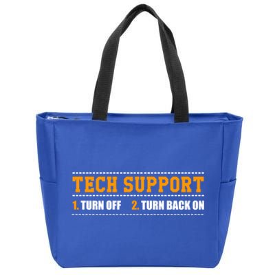 Tech Support 101 For Dummies Cool Gift Funny Tech Support Checklist Gift Zip Tote Bag