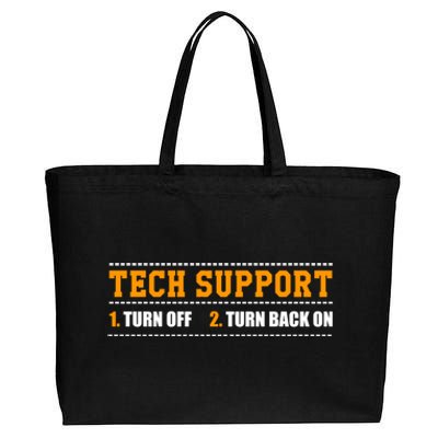 Tech Support 101 For Dummies Cool Gift Funny Tech Support Checklist Gift Cotton Canvas Jumbo Tote