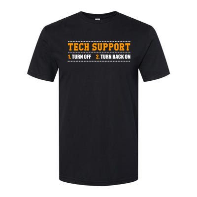 Tech Support 101 For Dummies Cool Gift Funny Tech Support Checklist Gift Softstyle CVC T-Shirt