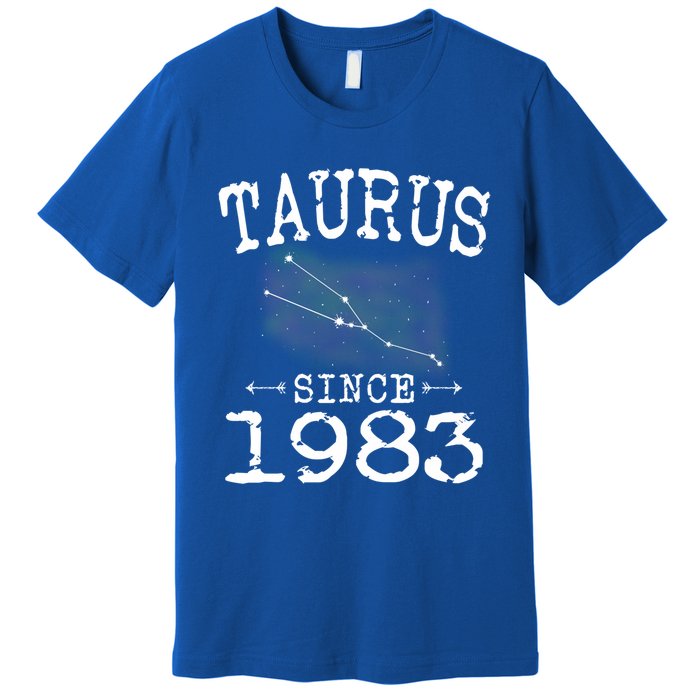 Taurus Since 1983 Taurus Star Sign Astrology 1983 Birthday Funny Gift Premium T-Shirt