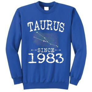 Taurus Since 1983 Taurus Star Sign Astrology 1983 Birthday Funny Gift Tall Sweatshirt