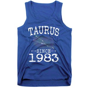 Taurus Since 1983 Taurus Star Sign Astrology 1983 Birthday Funny Gift Tank Top