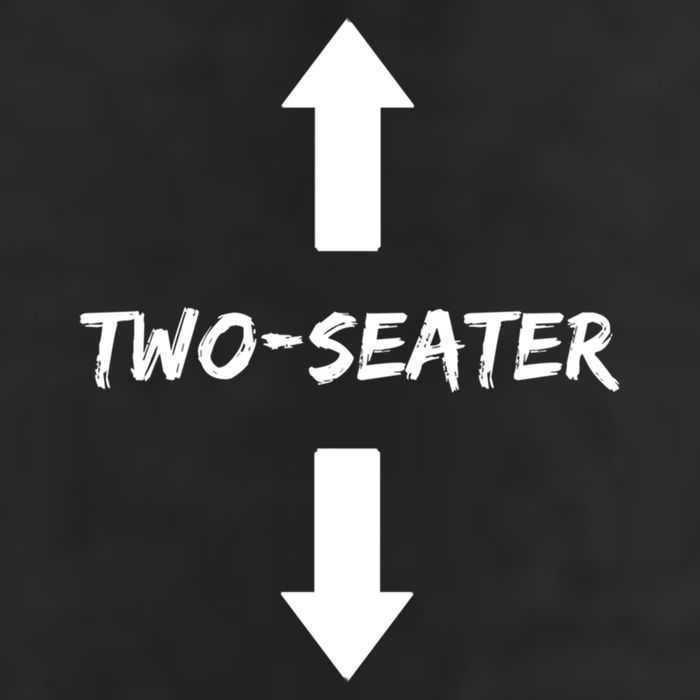 Two Seater 2 Seater Dad Funny Gift 7 Panel Mesh Trucker Snapback Hat
