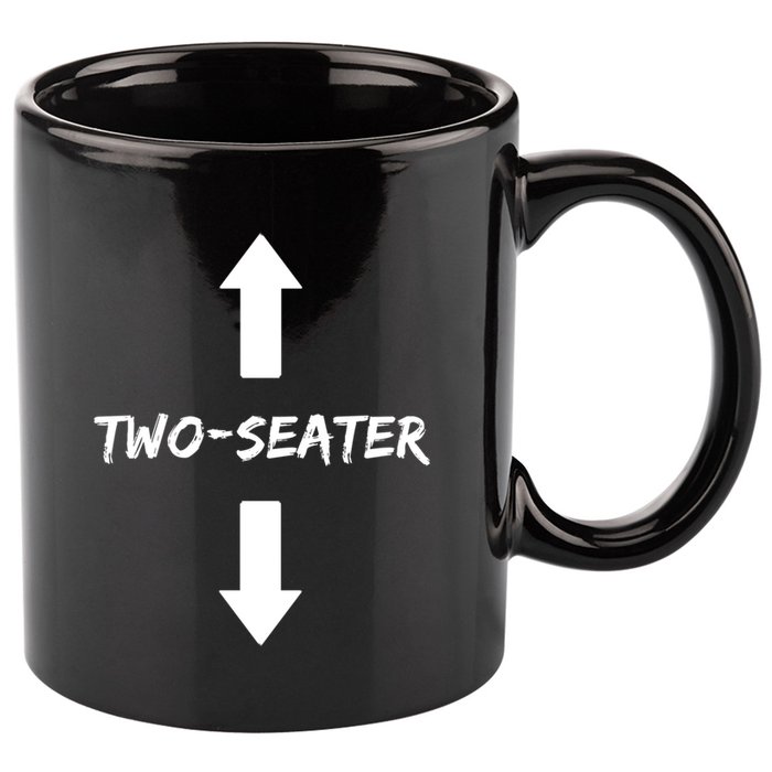 Two Seater 2 Seater Dad Funny Gift 11oz C Handle Ceramic Mug
