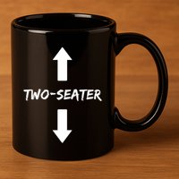 Two Seater 2 Seater Dad Funny Gift 11oz C Handle Ceramic Mug
