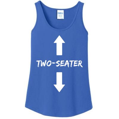 Two Seater 2 Seater Dad Funny Gift Ladies Essential Tank