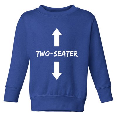 Two Seater 2 Seater Dad Funny Gift Toddler Sweatshirt