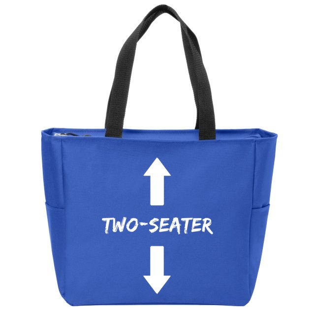 Two Seater 2 Seater Dad Funny Gift Zip Tote Bag