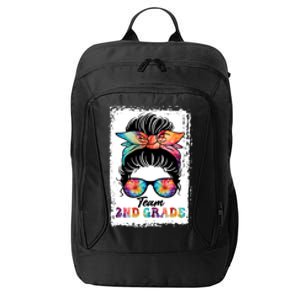 Team Second 2nd Grade Girl Messy Bun Back To School Funny City Backpack