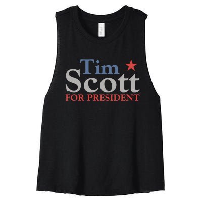 Tim Scott 2024 For President Women's Racerback Cropped Tank