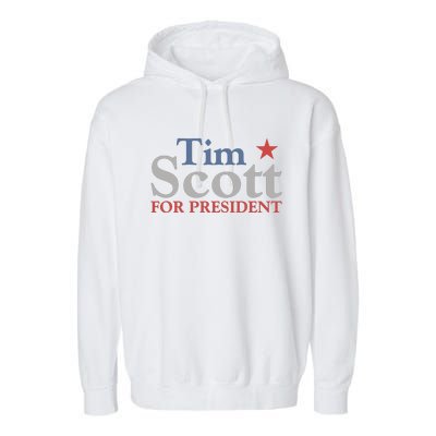 Tim Scott 2024 For President Garment-Dyed Fleece Hoodie