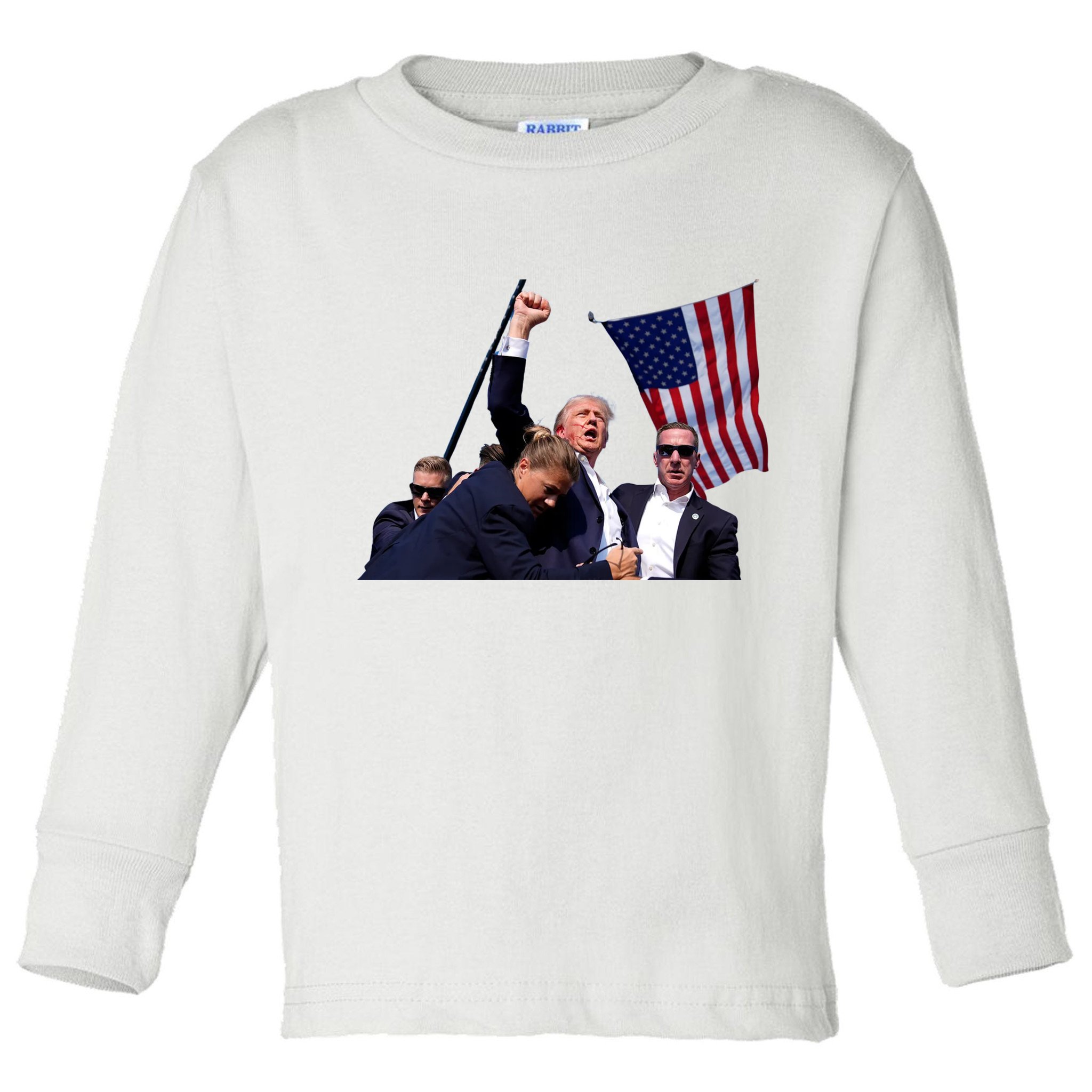 Trump Shot 2024 Toddler Long Sleeve Shirt