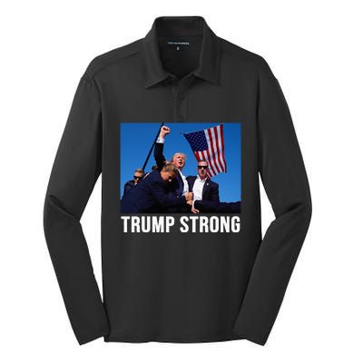 Trump Strong 2024 Silk Touch Performance Long Sleeve Polo