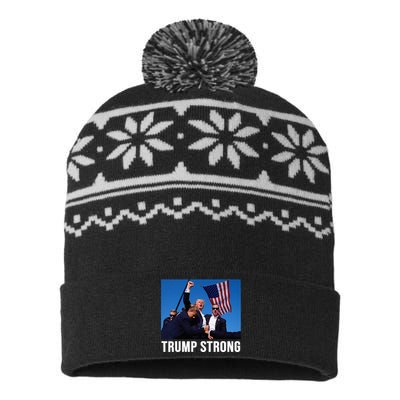 Trump Strong 2024 USA-Made Snowflake Beanie