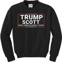 Trump Scott 2024 Make America Great Again Kids Sweatshirt