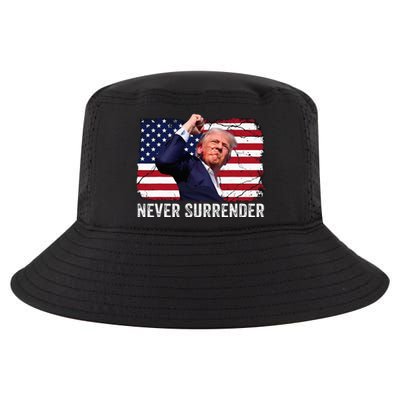 Trump Shot 2024 Rally Never Surrender Cool Comfort Performance Bucket Hat