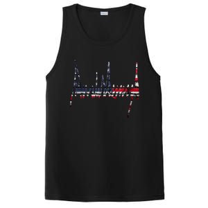 Trump Signature 2024 President Patriotic American Flag Usa PosiCharge Competitor Tank