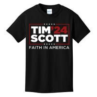 Tim Scott 2024 For President Election Campaign Republican Kids T-Shirt