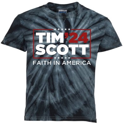 Tim Scott 2024 For President Election Campaign Republican Kids Tie-Dye T-Shirt