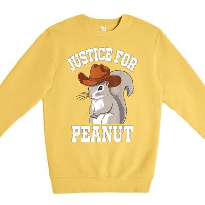 The Squirrel 2024 Justice For Peanut Gift Premium Crewneck Sweatshirt