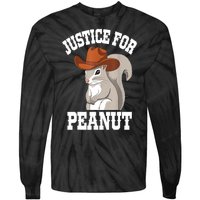 The Squirrel 2024 Justice For Peanut Gift Tie-Dye Long Sleeve Shirt