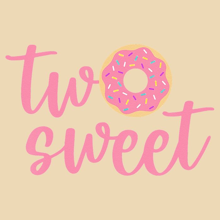 two sweet 2nd birthday decoration Donut Drawstring Bag