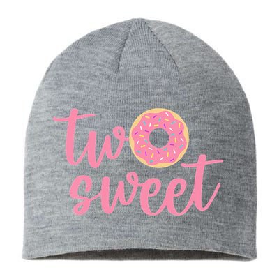 two sweet 2nd birthday decoration Donut Sustainable Beanie