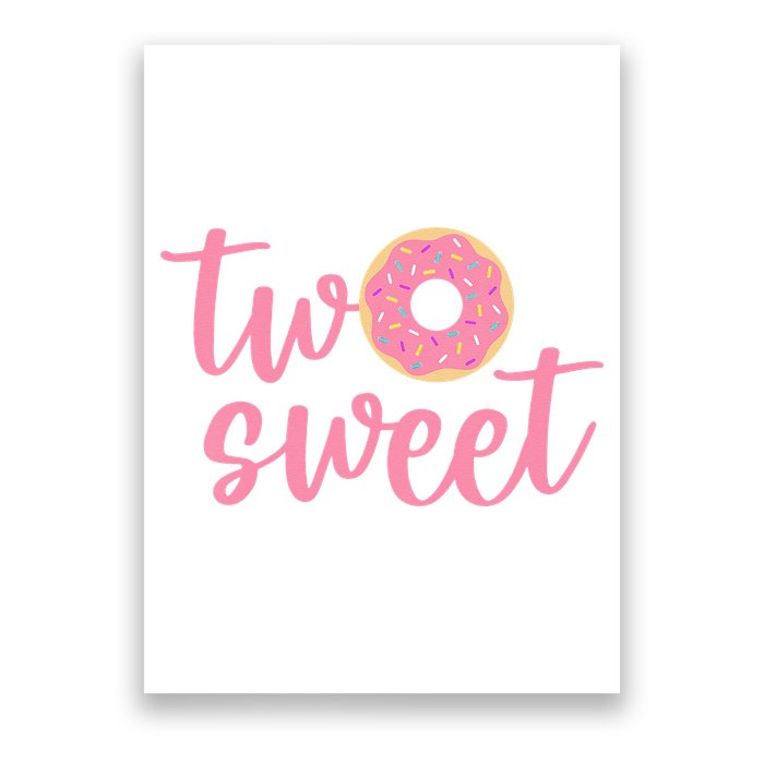 two sweet 2nd birthday decoration Donut Poster
