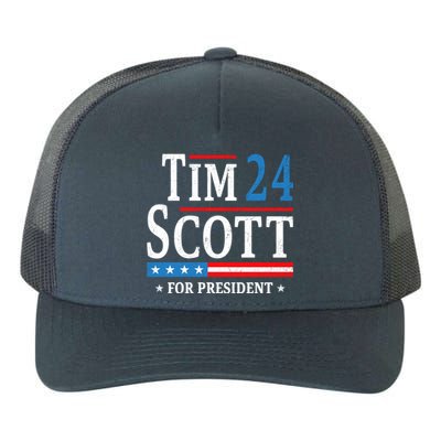 Tim Scott 2024 For President Election Campaign US Flag Yupoong Adult 5-Panel Trucker Hat