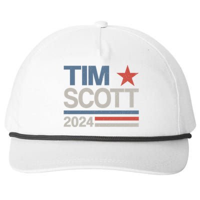 Tim Scott 2024 For President Election Campaign US Flag Snapback Five-Panel Rope Hat