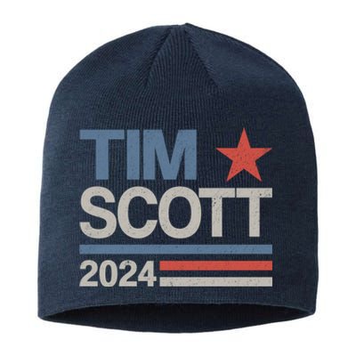 Tim Scott 2024 For President Election Campaign US Flag Sustainable Beanie