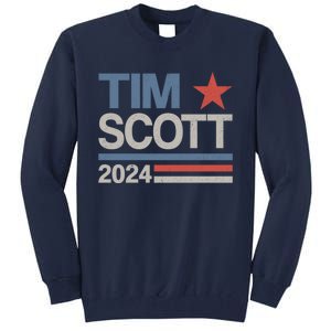 Tim Scott 2024 For President Election Campaign US Flag Tall Sweatshirt